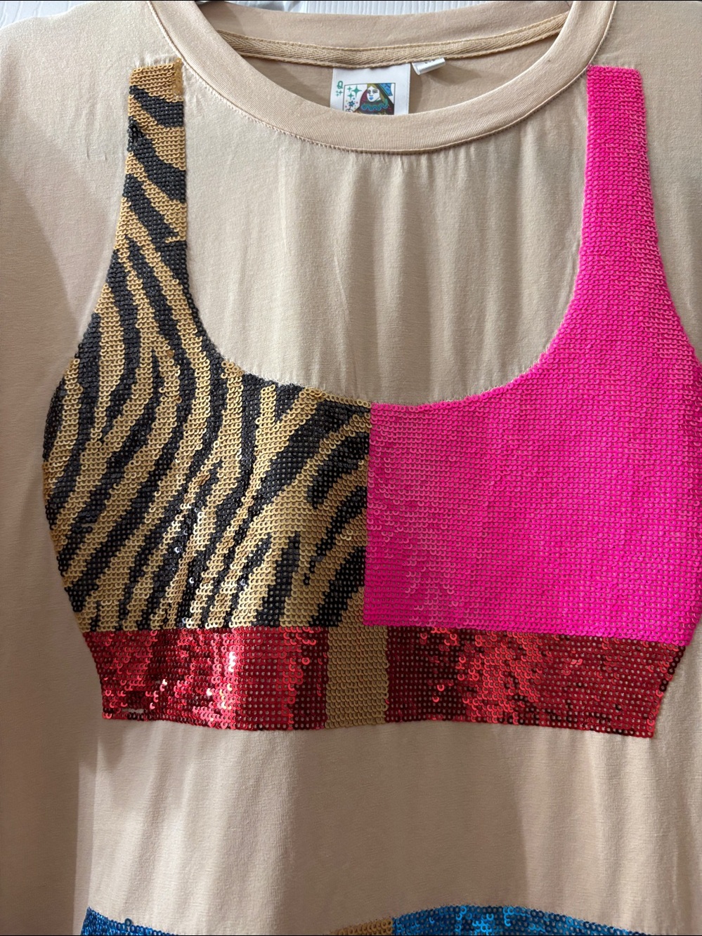 Queen of Sparkles Tiger Colorblock Bikini Dress - Picture 4 of 11